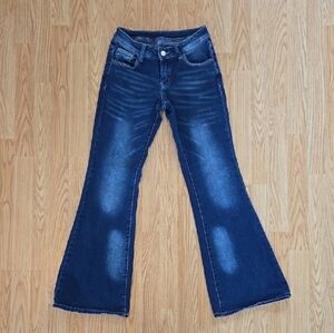 Shein Women's Blue Flared Jeans